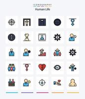 creatief menselijk 25 lijn gevulde icoon pak zo net zo geslacht. geneesmiddel. menselijk. menselijk. gebruiker vector