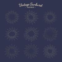 vintage sunburst vector collectie set retro zonne-grafisch ontwerp strepen