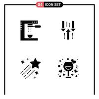 gebruiker koppel solide glyph pak van modern tekens en symbolen van Koken downloaden voedsel naar beneden komeet bewerkbare vector ontwerp elementen