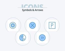 symbolen en pijlen blauw icoon pak 5 icoon ontwerp. . parkeren. symbolen. park. navigatie vector