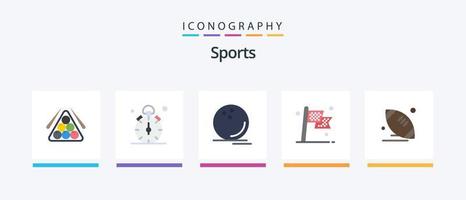 sport- vlak 5 icoon pak inclusief bestemming. controleren. tijdopnemer. horlogekit. sport. creatief pictogrammen ontwerp vector
