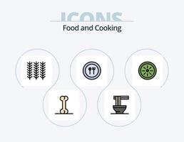 voedsel lijn gevulde icoon pak 5 icoon ontwerp. . zoet. voedsel. voedsel. oranje vector
