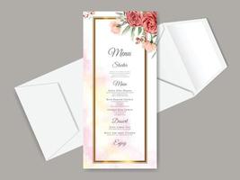 mooie en elegante bloemen bruiloft uitnodigingskaartsjablonen