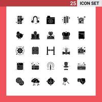 universeel icoon symbolen groep van 25 modern solide glyphs van baby kip map echt landgoed huis bewerkbare vector ontwerp elementen