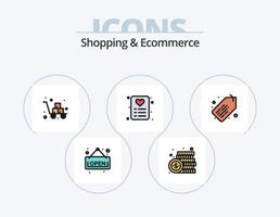 boodschappen doen en ecommerce lijn gevulde icoon pak 5 icoon ontwerp. favoriete document. gegarandeerd label. bijhouden lijst. kenteken. uitverkoop label vector