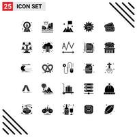 voorraad vector icoon pak van 25 lijn tekens en symbolen voor kaart lust vrachtauto gegevens gebruiker bewerkbare vector ontwerp elementen