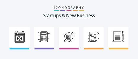 startups en nieuw bedrijf lijn 5 icoon pak inclusief . begroting. contant geld. analyse. hand. creatief pictogrammen ontwerp vector