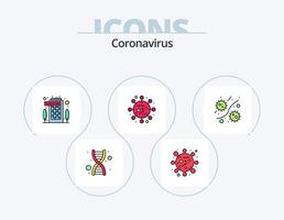 coronavirus lijn gevulde icoon pak 5 icoon ontwerp. wassen. spuiten. covid Gezondheid. handen. alcohol vector