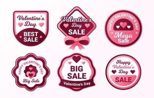 gelukkige Valentijnsdag labelcollectie