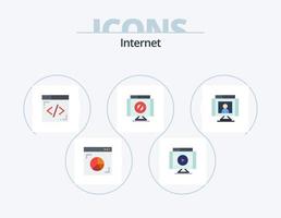 internet vlak icoon pak 5 icoon ontwerp. communicatie. hou op. video. geweigerd. kruis vector