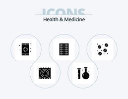Gezondheid en geneeskunde glyph icoon pak 5 icoon ontwerp. geschiktheid. ziekte. Gezondheid. Gezondheid. geschiktheid vector