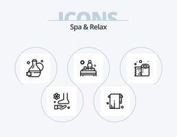 spa en kom tot rust lijn icoon pak 5 icoon ontwerp. Gezondheid. temperatuur meting. spa. temperatuur. massage vector