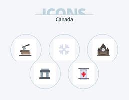 Canada vlak icoon pak 5 icoon ontwerp. regering. Canada. logboek. Canada. sneeuw vlokken vector