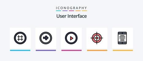 gebruiker koppel lijn gevulde 5 icoon pak inclusief instelling. versnelling. hou op. Rechtsaf. gebruiker. creatief pictogrammen ontwerp vector