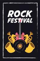 rock festival entertainment uitnodiging poster vector