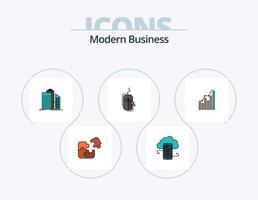 modern bedrijf lijn gevulde icoon pak 5 icoon ontwerp. evenement. bedrijf. analyses. kalender. statistieken vector