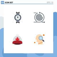 4 gebruiker koppel vlak icoon pak van modern tekens en symbolen van peilen hoed loodgieter iteratie blad bewerkbare vector ontwerp elementen