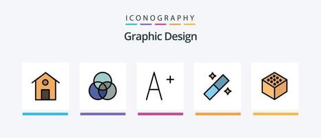 ontwerp lijn gevulde 5 icoon pak inclusief . lagen. . creatief pictogrammen ontwerp vector