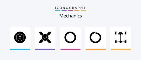 mechanica glyph 5 icoon pak inclusief . bout. mechanica. auto. creatief pictogrammen ontwerp vector