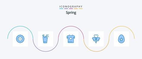 voorjaar blauw 5 icoon pak inclusief natuur. bloemen. de lente. flora. voorjaar vector