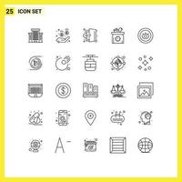 reeks van 25 modern ui pictogrammen symbolen tekens voor onderhoud kind eh balans baby bewerkbare vector ontwerp elementen