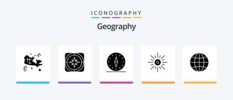 geo- grafisch glyph 5 icoon pak inclusief web. wereld. reizen. wereldbol. helderheid. creatief pictogrammen ontwerp vector