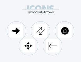 symbolen en pijlen glyph icoon pak 5 icoon ontwerp. . pijl. . overtuigingen vector