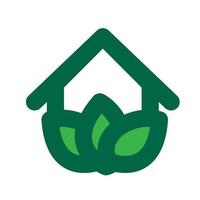 eco huis logo vector