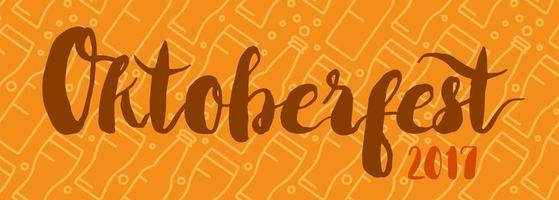 oktoberfest belettering badge vector