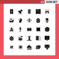 reeks van 25 modern ui pictogrammen symbolen tekens voor voedsel afgelegen Islam spel stootkussen Mac bewerkbare vector ontwerp elementen