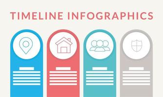 tijdlijn infographic met pictogrammen vector