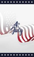 4 juli viering ontwerp met usa vlag vector