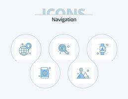 navigatie blauw icoon pak 5 icoon ontwerp. slim. navigator. plaats. plaats. onderhoud vector