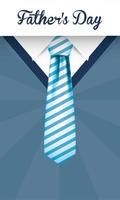 gestreepte stropdas en pullover-shirt voor vaderdagviering vector
