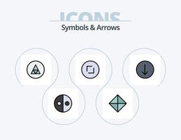 symbolen en pijlen lijn gevulde icoon pak 5 icoon ontwerp. symboliek. gelijkwaardigheid. pijl. omhoog. cirkel vector