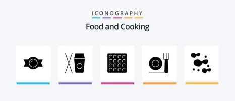 voedsel glyph 5 icoon pak inclusief . wafel. aardappel. chips. creatief pictogrammen ontwerp vector