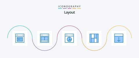 lay-out blauw 5 icoon pak inclusief koppel. afspreken. taart. indeling. trek vector