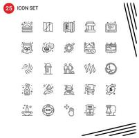 25 creatief pictogrammen modern tekens en symbolen van media toren pin Parijs onderwijs bewerkbare vector ontwerp elementen