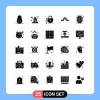 universeel icoon symbolen groep van 25 modern solide glyphs van kijk maar Speel digitaal pauropoda kever bewerkbare vector ontwerp elementen