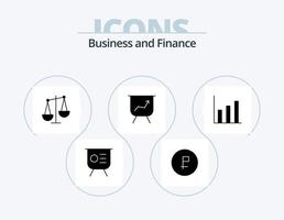 financiën glyph icoon pak 5 icoon ontwerp. grafisch. prestatie. financiën. bord. financiën vector