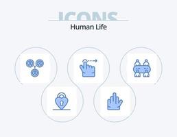 menselijk blauw icoon pak 5 icoon ontwerp. . . sociaal. tafel. casino vector