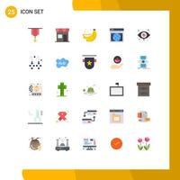 25 gebruiker koppel vlak kleur pak van modern tekens en symbolen van bedrijf web kleinhandel seo zomer bewerkbare vector ontwerp elementen