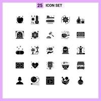 universeel icoon symbolen groep van 25 modern solide glyphs van kop geld niveau dollar uitrusting bewerkbare vector ontwerp elementen