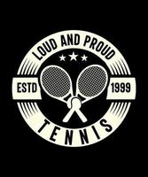 tennis illustratie vector t-shirt ontwerp