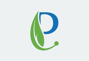 brief p logo ontwerp sjabloon, vector illustratie
