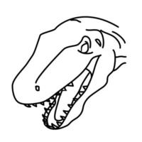 megalosaurus pictogram. doodle hand getrokken of zwarte omtrek pictogramstijl vector