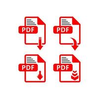 pdf document downloaden pdf het dossier formaat vector afbeelding. pdf het dossier icoon vlak ontwerp grafisch pdf vector, eps 10