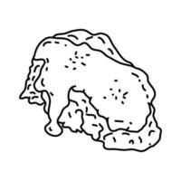kip gebakken biefstuk pictogram. doodle hand getrokken of overzicht pictogramstijl vector