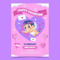 gelukkig Valentijn poster sjabloon vector