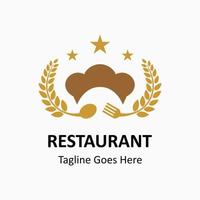 inspirerend restaurant vector logo. abstract creatief logo. tarwe of rijst- icoon, chef hoed en ster. klassiek, wijnoogst en modern logo illustratie. bedrijf bedrijf logo sjabloon.